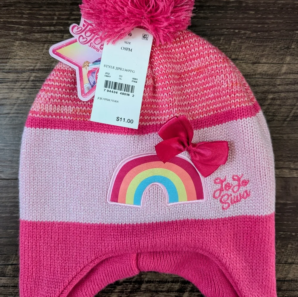 NWT Nickelodeon JoJo Siwa Pink Beanie Hat